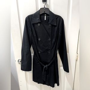 Black Old Navy Cotton Trench Coat